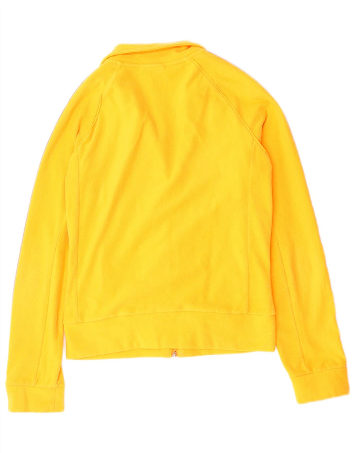 Jachetă de top pentru trening Adidas pentru femei Fleece UK 10 Poliester galben mic