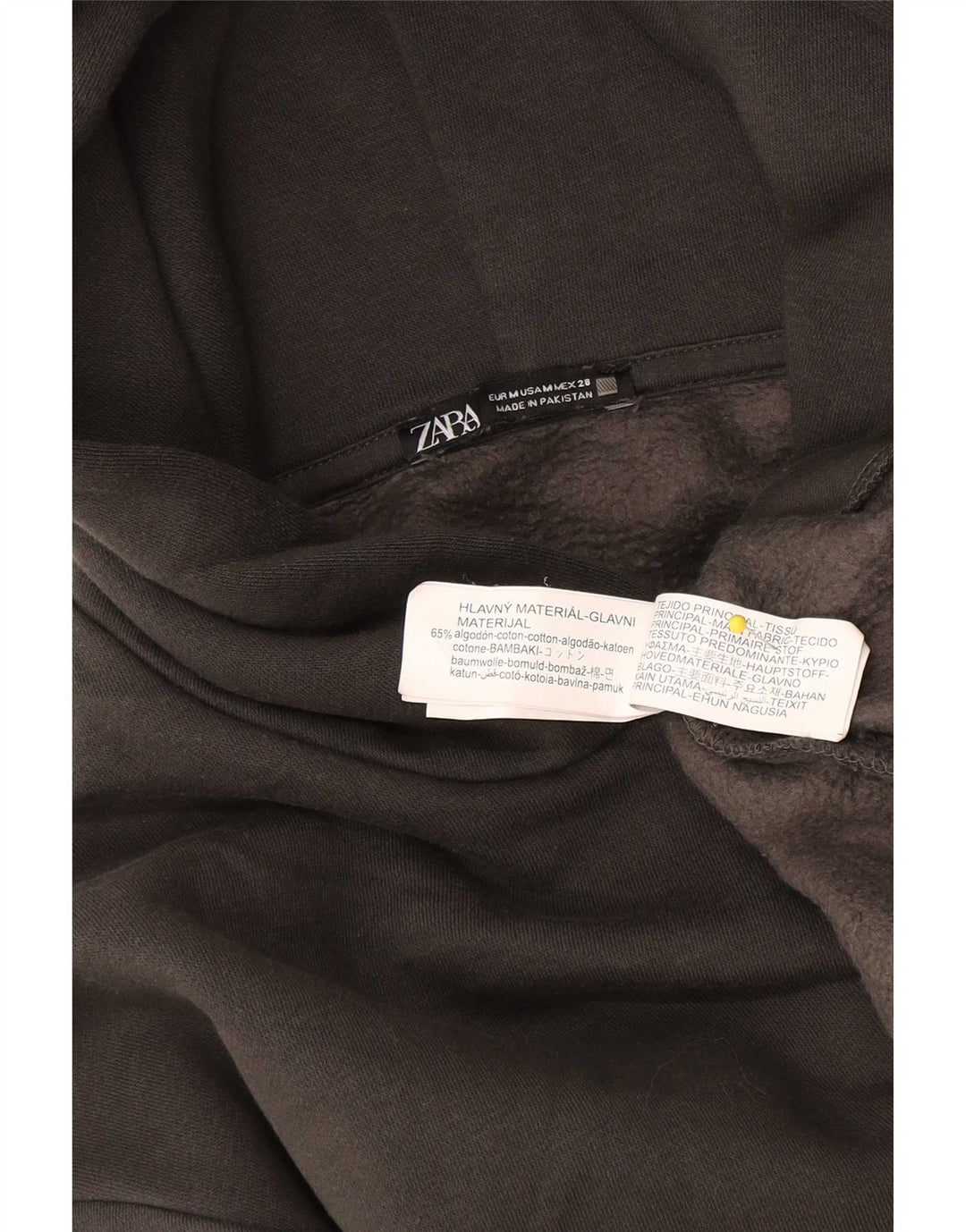 Pulover supradimensionat pentru femei Zara UK 14 bumbac gri mediu