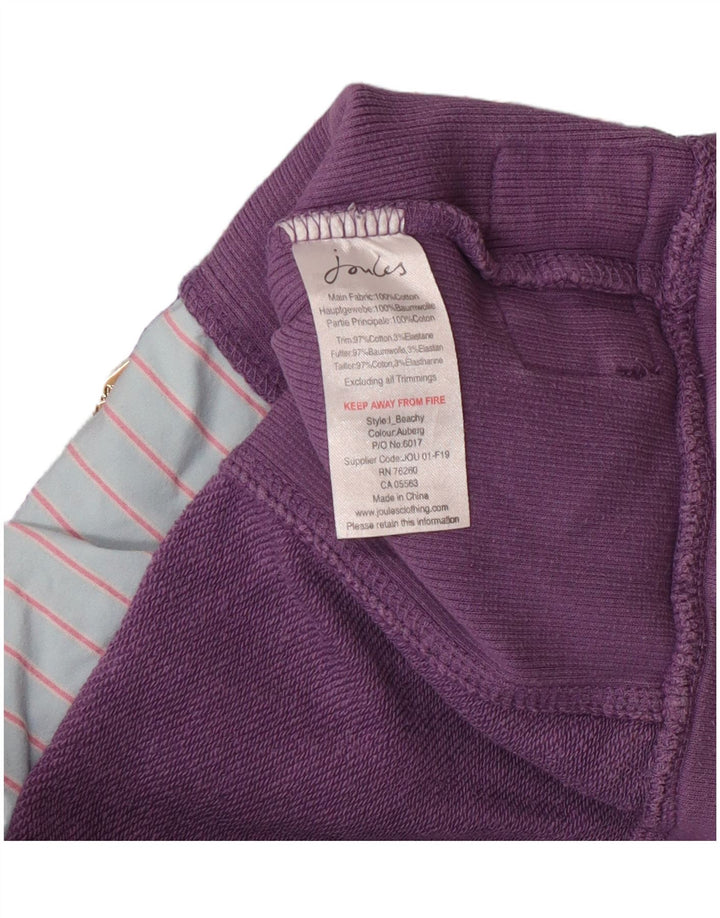 Pulover pentru damă Joules cu gât cu nasturi Jumper UK 8 Bumbac violet mic