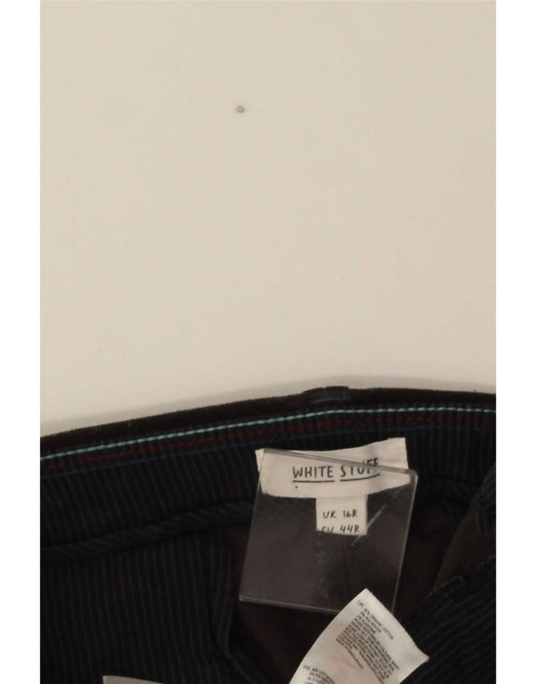 White Stuff Pantaloni casual din velur conici pentru femei UK 16 Large W36 L27 Negru