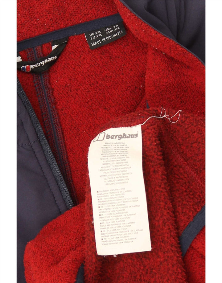 Jachetă fleece pentru bărbați Berghaus UK 44 2XL poliester color bloc roșu