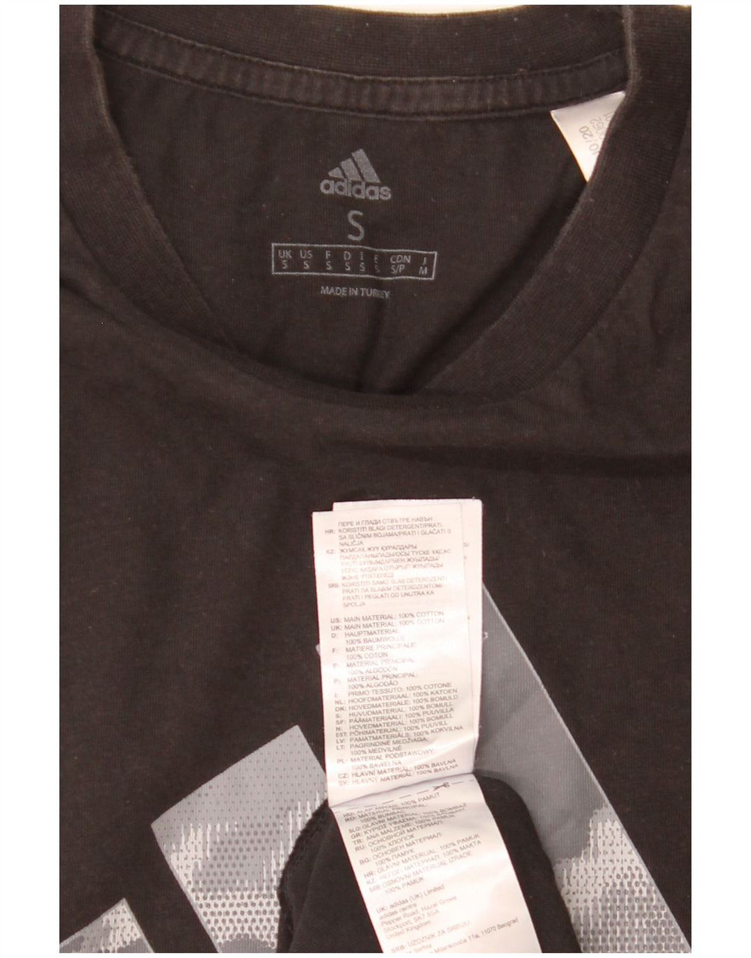 Tricou grafic pentru bărbați Adidas Top mic, negru, bumbac