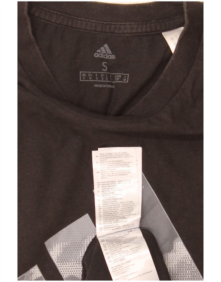 Tricou grafic pentru bărbați Adidas Top mic, negru, bumbac