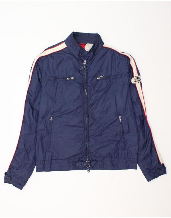 Americanino Bomber Jacket pentru bărbați UK 42 XL Bleumarin din poliamidă color bloc