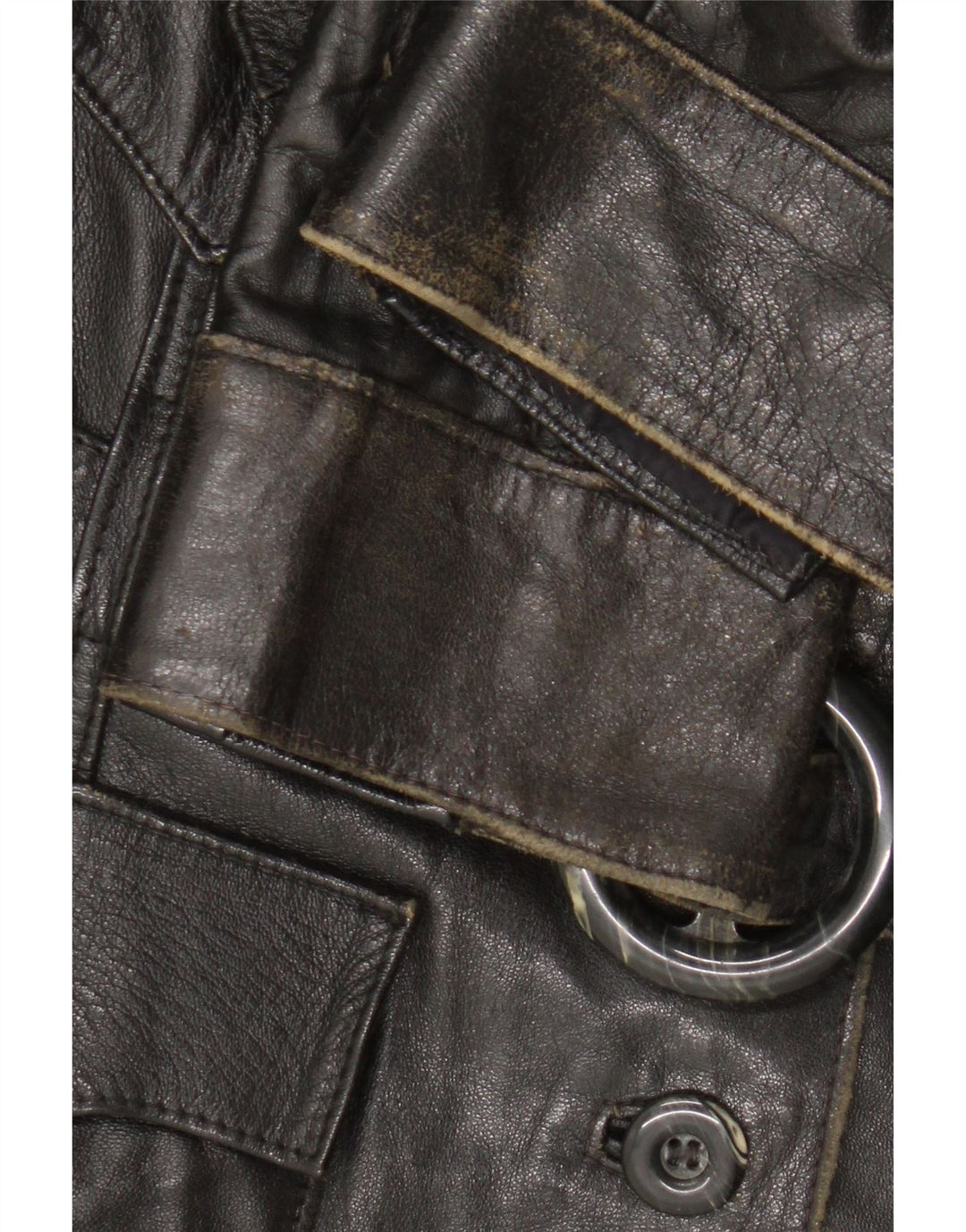 Jachetă de piele vintage pentru femei UK 14 Medium Black