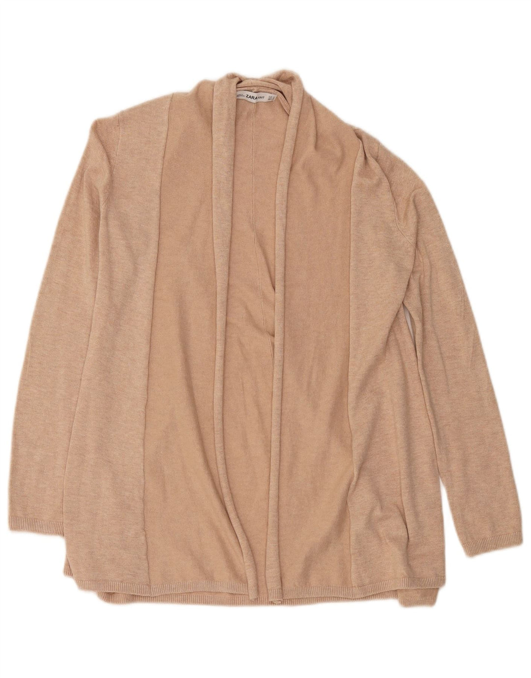 Pulover cardigan deschis pentru femei Zara UK 14 Bej mediu