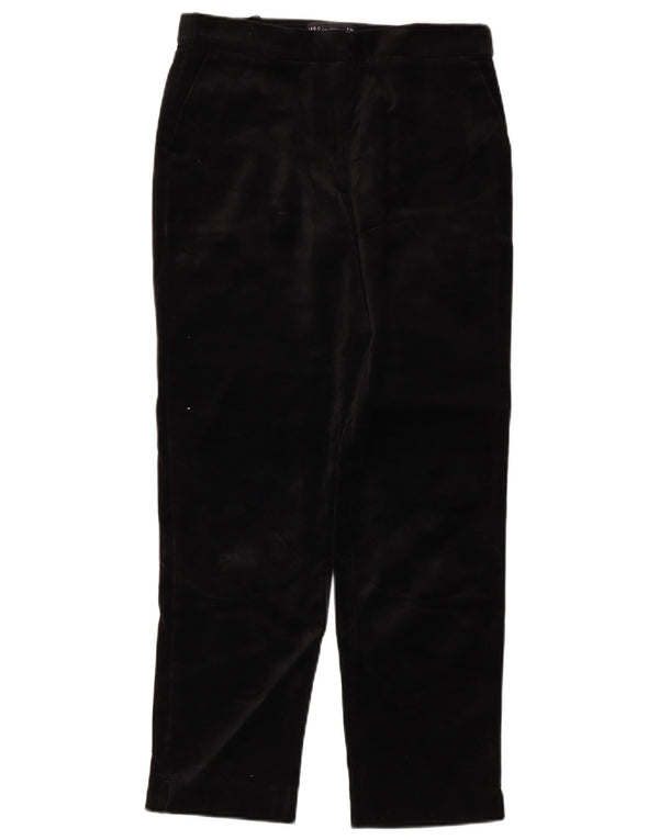 Pantaloni tăiați din catifea pentru femei Marks & Spencer UK 8 Small W28 L25 Black