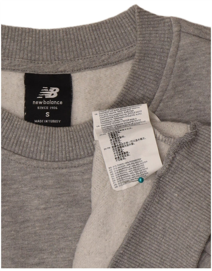 Hanorac grafic pentru bărbați New Balance Jumper mic, gri, bumbac