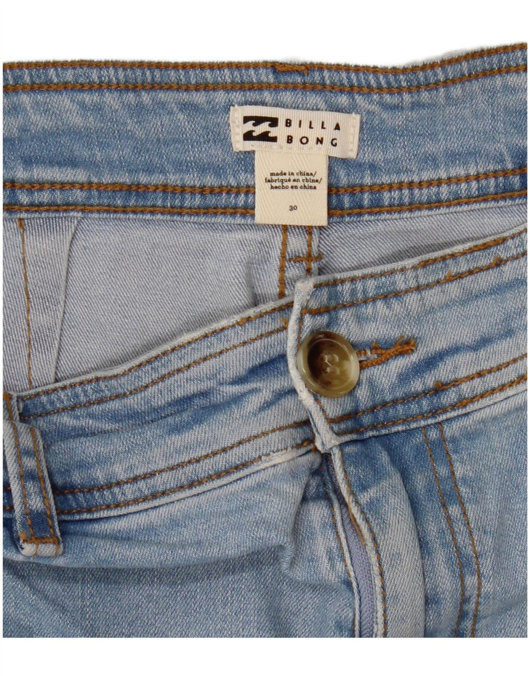 BILLABONG Blugi pentru femei cu talie înaltă cu picioare largi L30 L27 Albastru