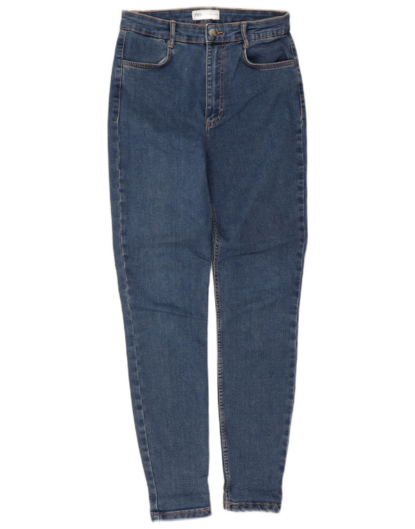 Blugi skinny pentru femei cu talie înaltă Zara EU 38 Mici L28 L28 Bumbac albastru