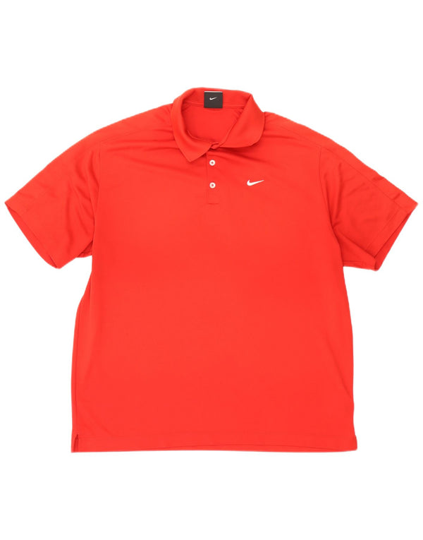 Tricou polo NIKE Dri Fit pentru bărbați UK 47/48 2XL poliester roșu