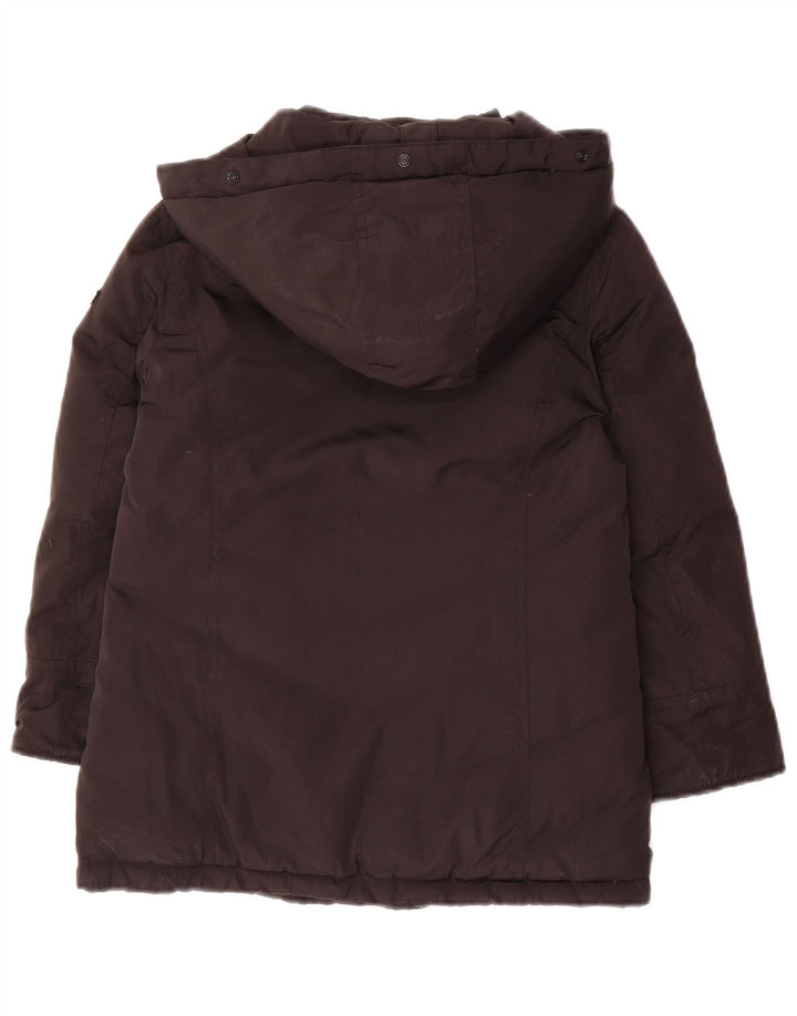 Jachetă căptușită cu glugă Woolrich pentru fete 5-6 ani, neagră