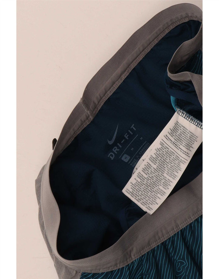 Pantaloni scurți sport Nike Dri Fit pentru femei UK 14 Medium Blue Colorblock Poliester