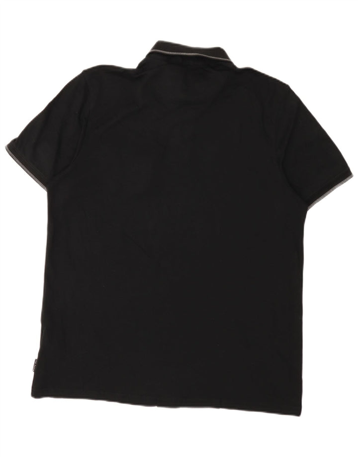 Tricou polo pentru bărbați Ted Baker, mărimea 3, bumbac negru mediu
