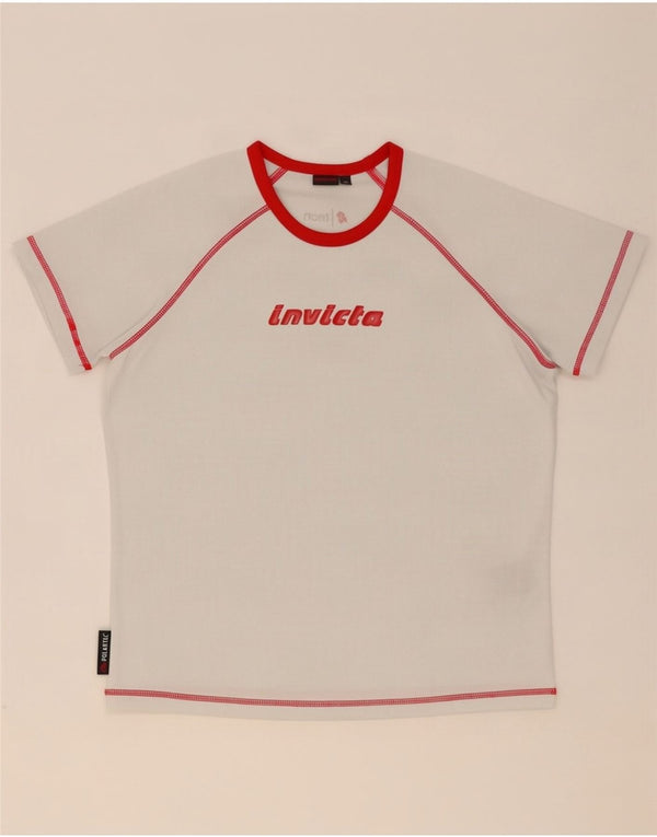 Tricou grafic pentru băieți Invicta Top 11-12 ani Poliester alb mare