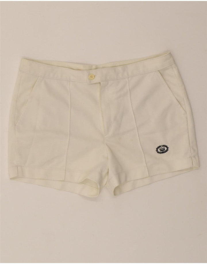 VINTAGE Womens Chino Shorts W30 Medium White Polyester Vintage Vintage and Second-Hand Vintage from Messina Hembry 