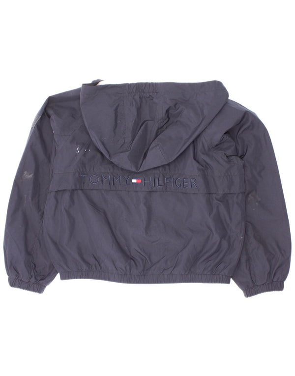 Jachetă de ploaie cu glugă cu glugă Tommy Hilfiger pentru băieți, 5-6 ani, bleumarin