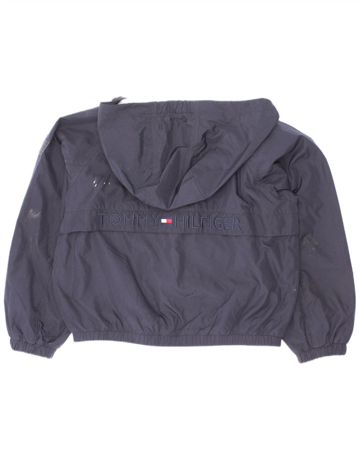 Jachetă de ploaie cu glugă cu glugă Tommy Hilfiger pentru băieți, 5-6 ani, bleumarin