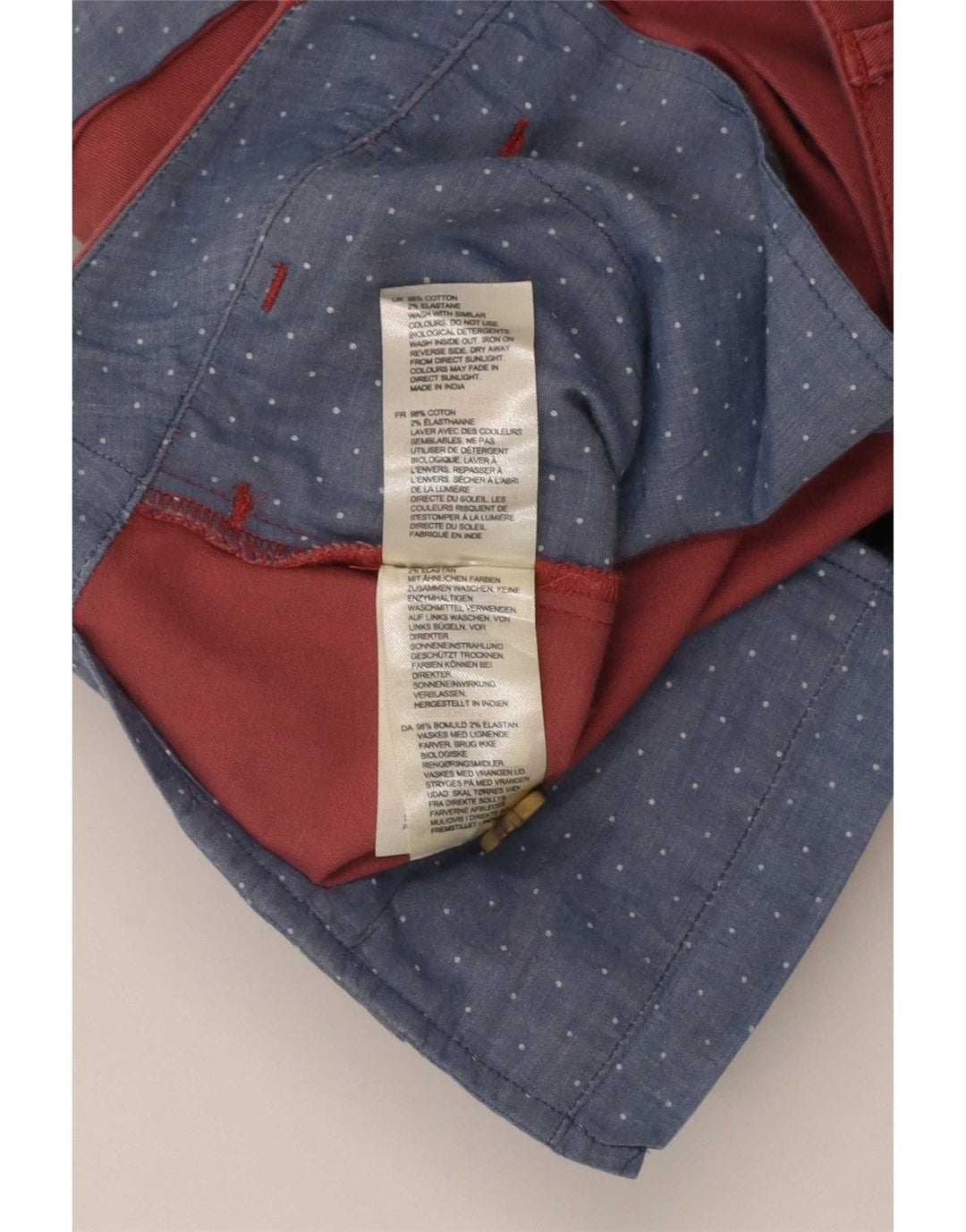 White Stuff Pantaloni scurți chino obișnuiți pentru femei UK 10 Small W30 Bumbac roșu