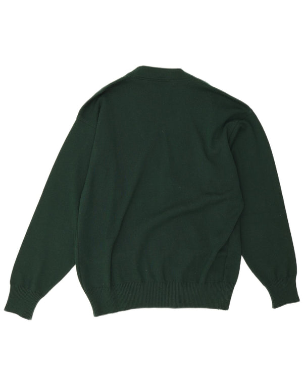 Pulover cardigan de iahting pentru bărbați Paul & Shark, lână verde medie