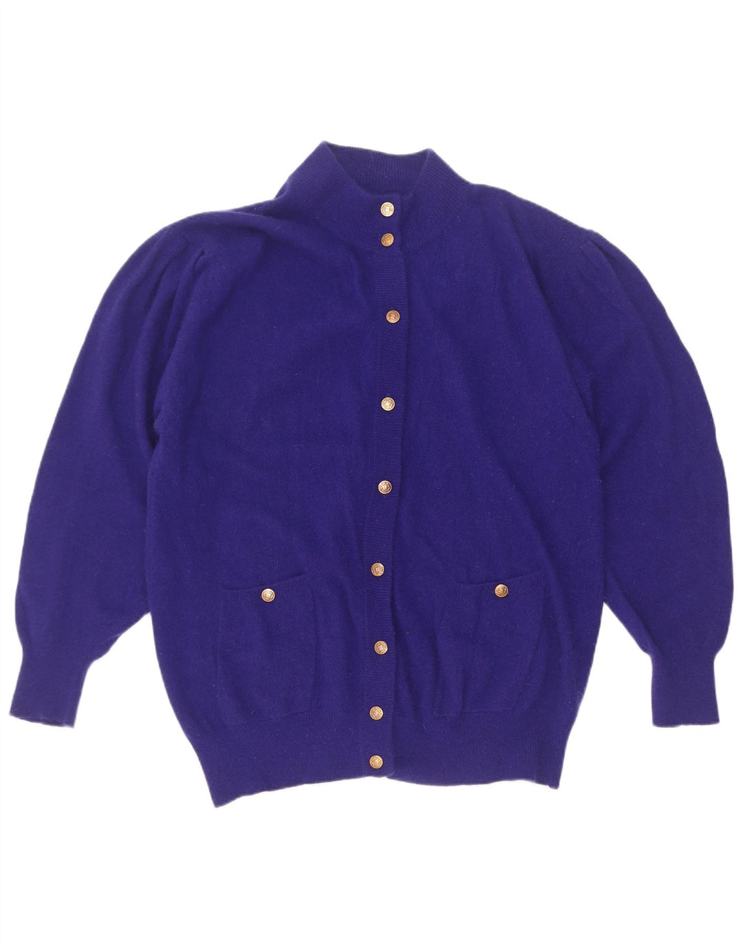Pulover Cardigan Vintage pentru Damă IT 46/48 Lână Mov Mare