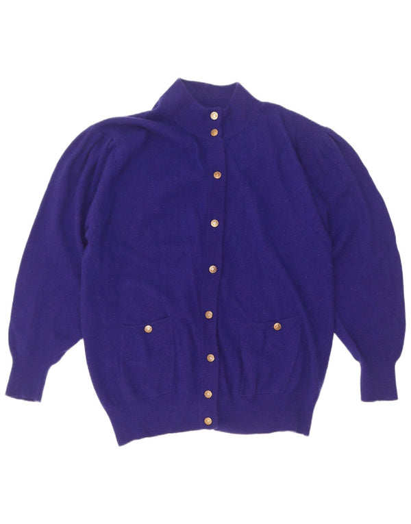 Pulover Cardigan Vintage pentru Damă IT 46/48 Lână Mov Mare