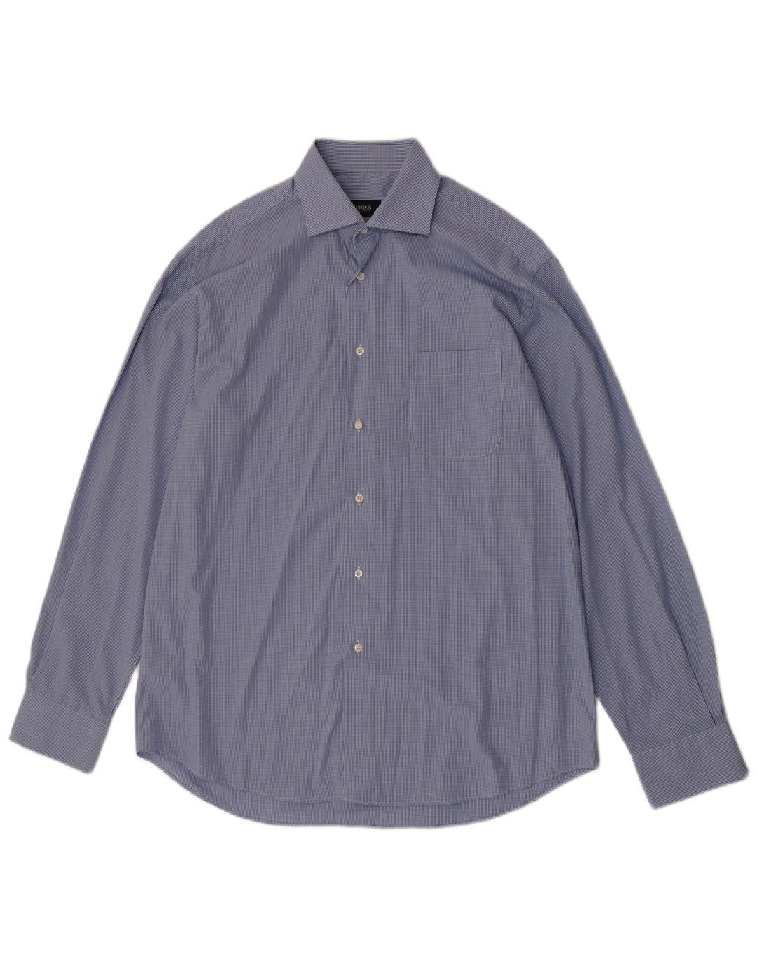 Cămașă pentru bărbați Hugo Boss Mărimea 41 16 Mare, albastru, bumbac Gingham
