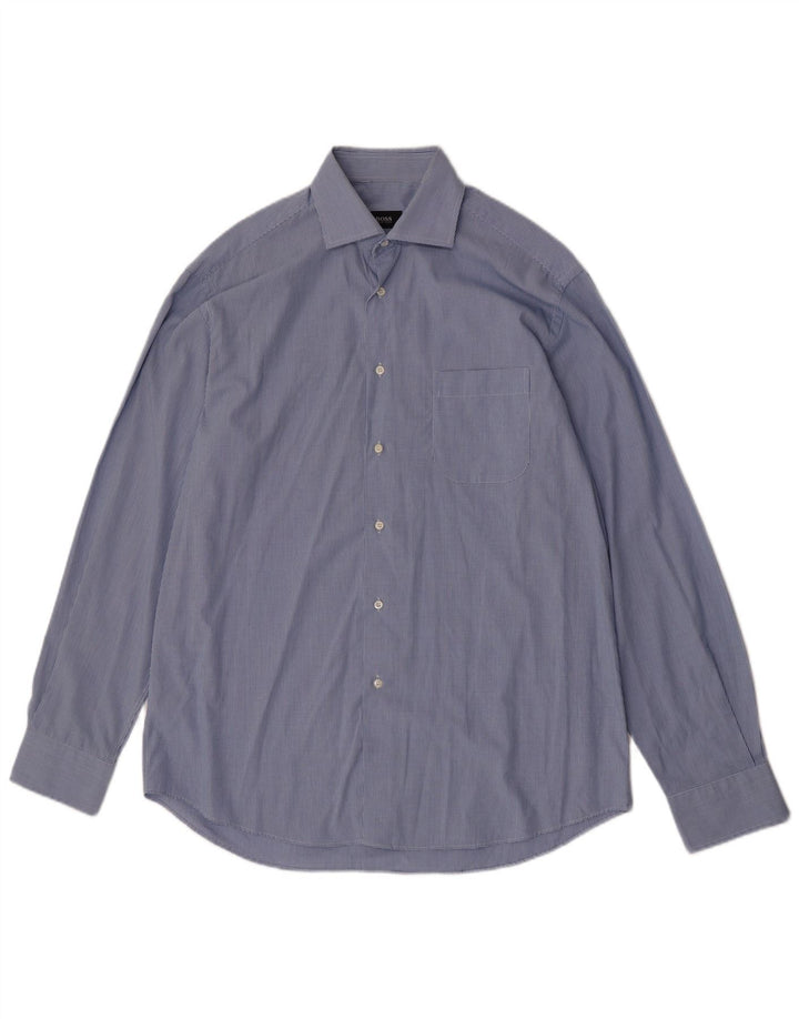 Cămașă pentru bărbați Hugo Boss Mărimea 41 16 Mare, albastru, bumbac Gingham