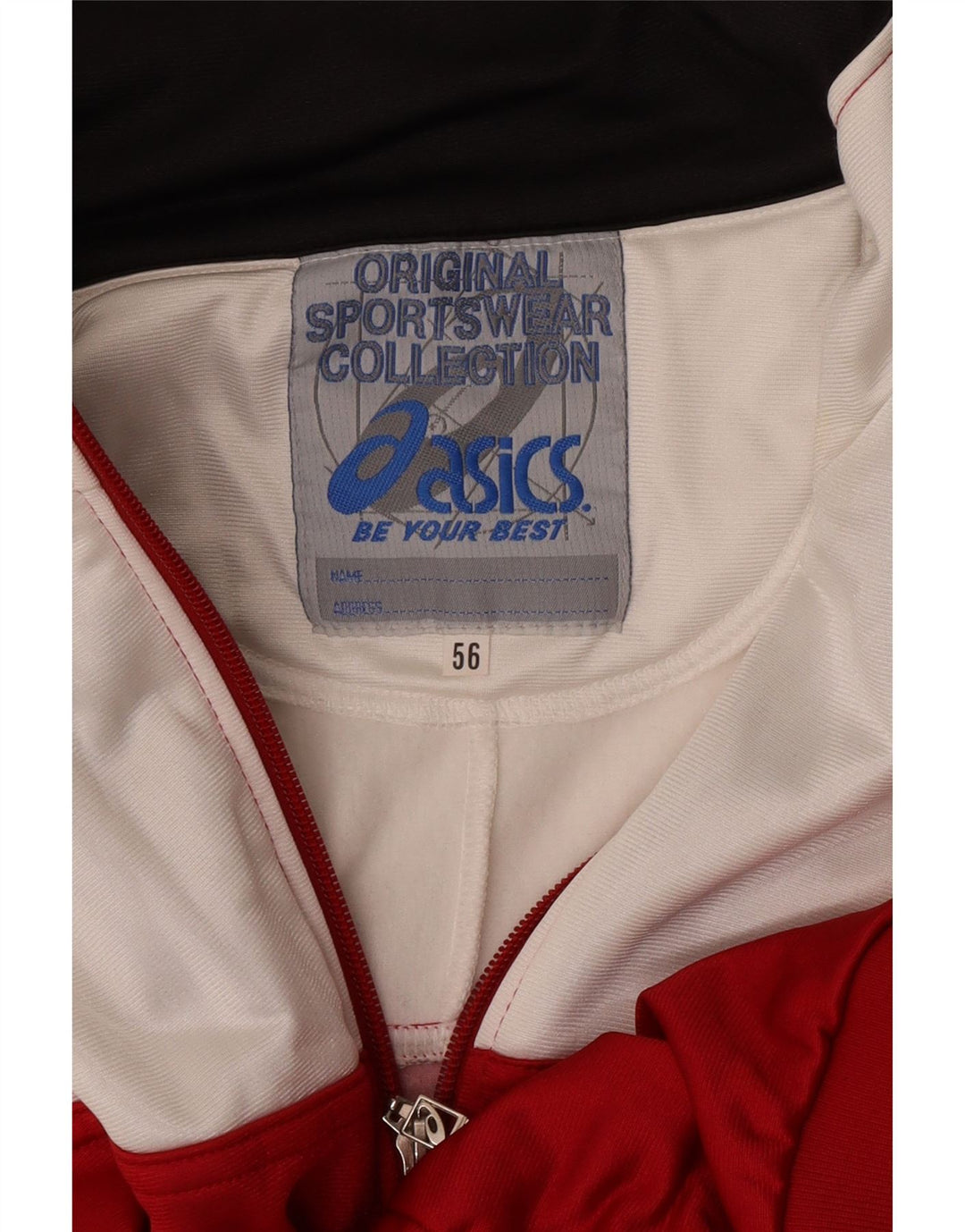 Jachetă de top pentru trening grafic Asics pentru bărbați IT 56 XL, roșu, bloc de culoare