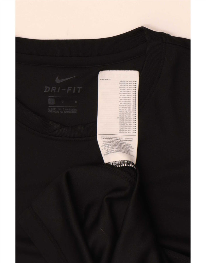 Tricou Nike Dri Fit pentru bărbați Top mare din poliester negru