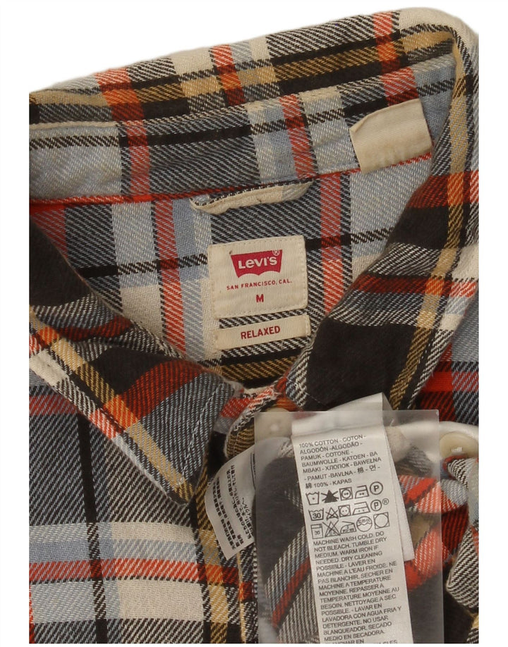 Cămașă de flanel relaxată Levi's pentru bărbați, bumbac cu carouri medii multicolore