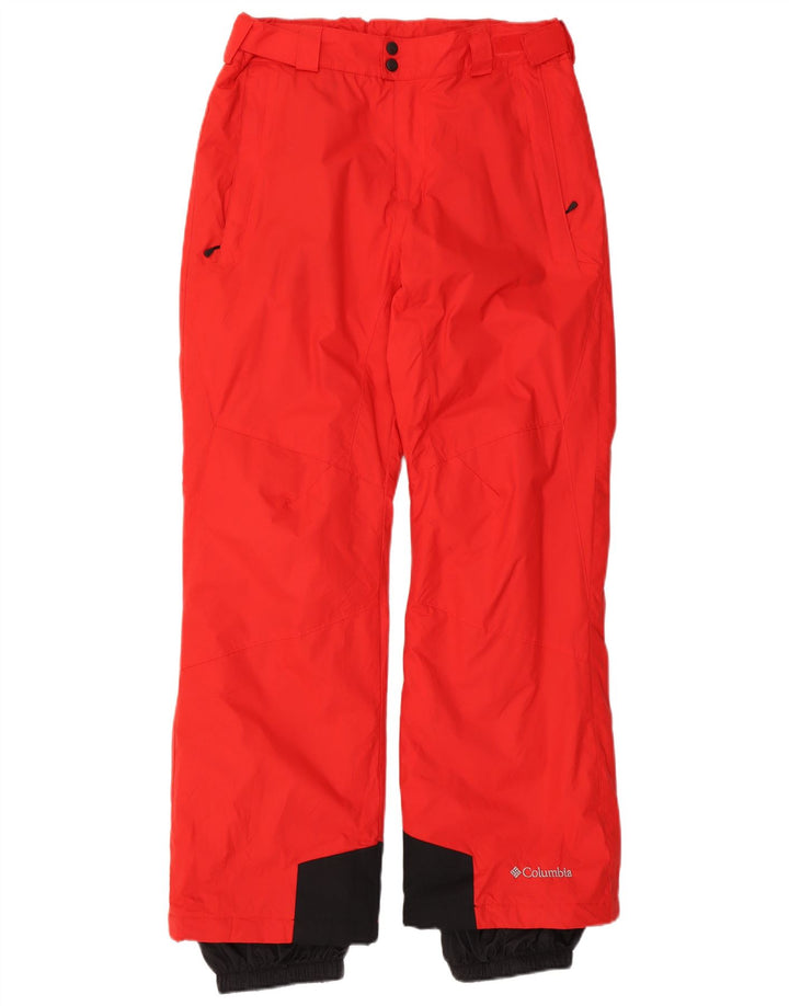 Pantaloni de schi Columbia Omni-Shield pentru bărbați, roșu mediu, nailon color bloc