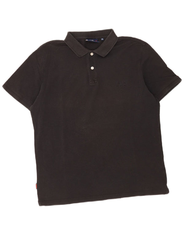 Tricou polo pentru bărbați Superdry XL, bumbac negru
