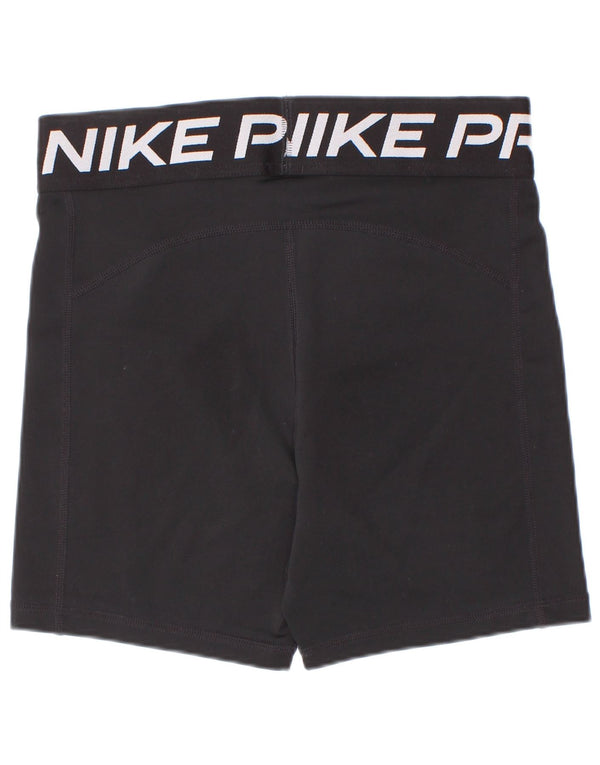 Pantaloni scurți sport Nike pentru fete Dri Fit Graphic 13-14 ani XL negru