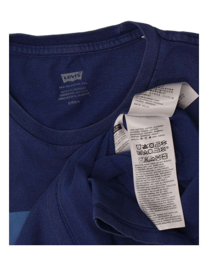 Tricou grafic pentru bărbați Levi's Top mic, albastru, bumbac
