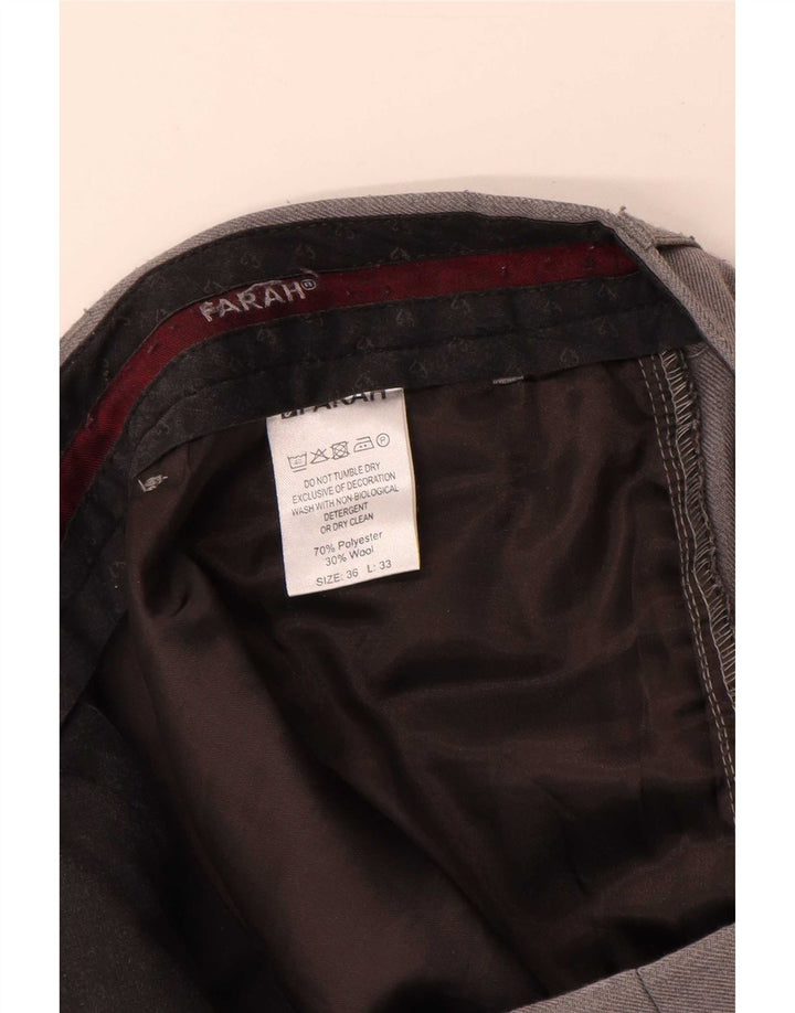 Farah Pantaloni drepți pentru bărbați L36 L33 Poliester gri