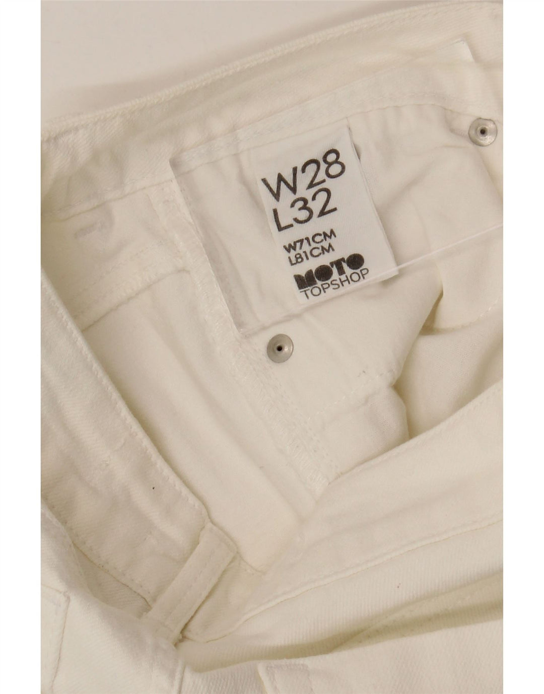 TOPSHOP Blugi subțiri de damă W28 L32 Bumbac alb