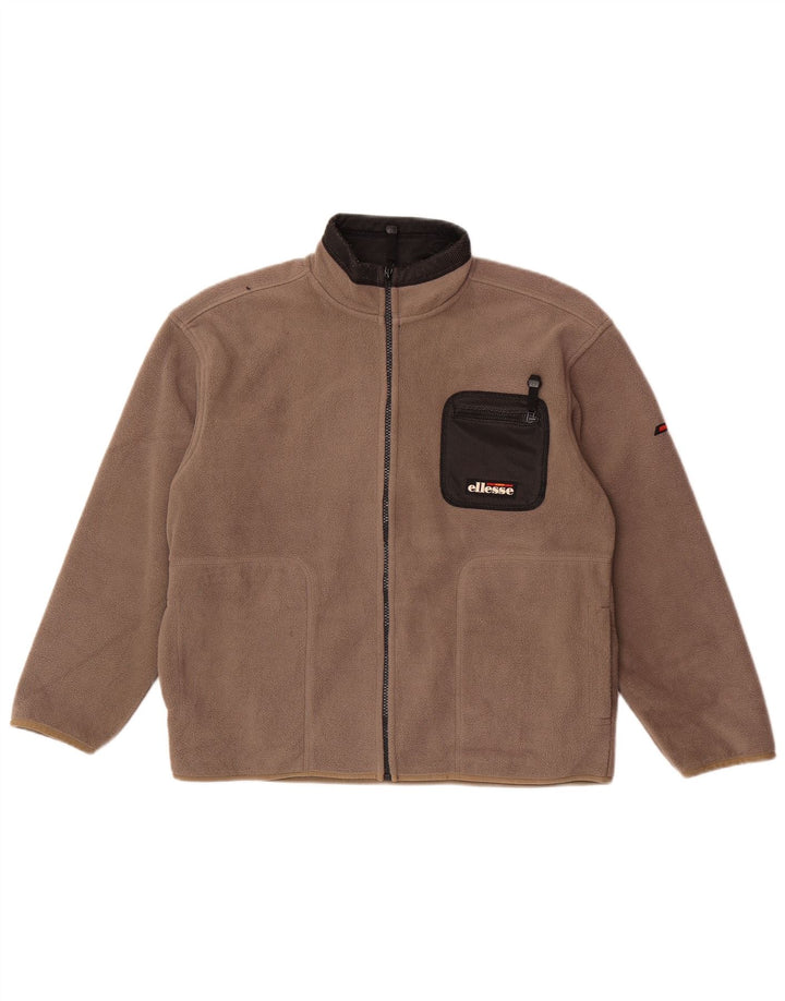 Jachetă fleece pentru băieți Ellesse 12-13 ani, mare, gri, poliester color bloc