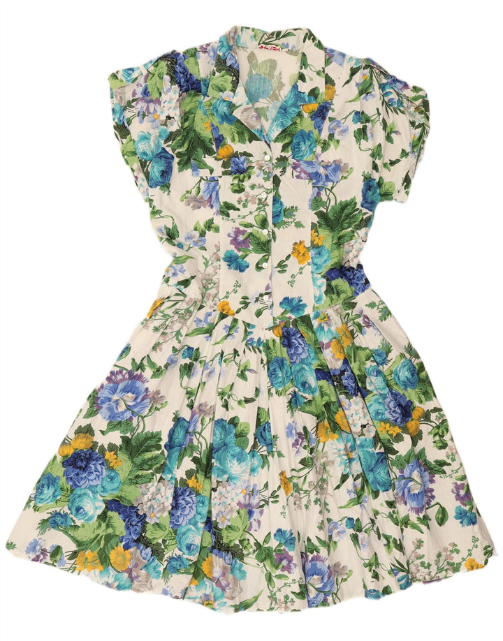 Rochie de linie A pentru femei Express UK 14, mare, albă, florală