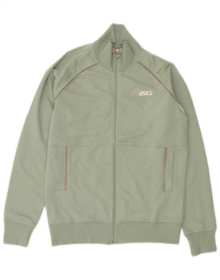 Jachetă de trening pentru femei Asics UK 14, bumbac verde mediu