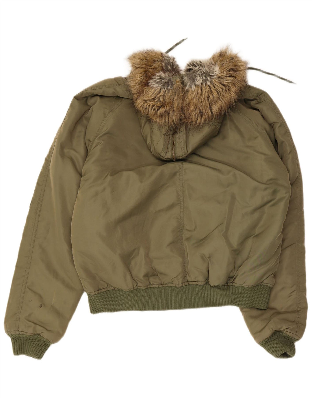 Jachetă de schi Vintage pentru bărbați cu glugă UK 38 Medium Khaki Nylon
