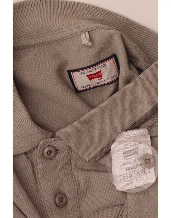 CARRERA Mens Polo Shirt 2XL Grey Cotton Vintage Carrera and Second-Hand Carrera from Messina Hembry 