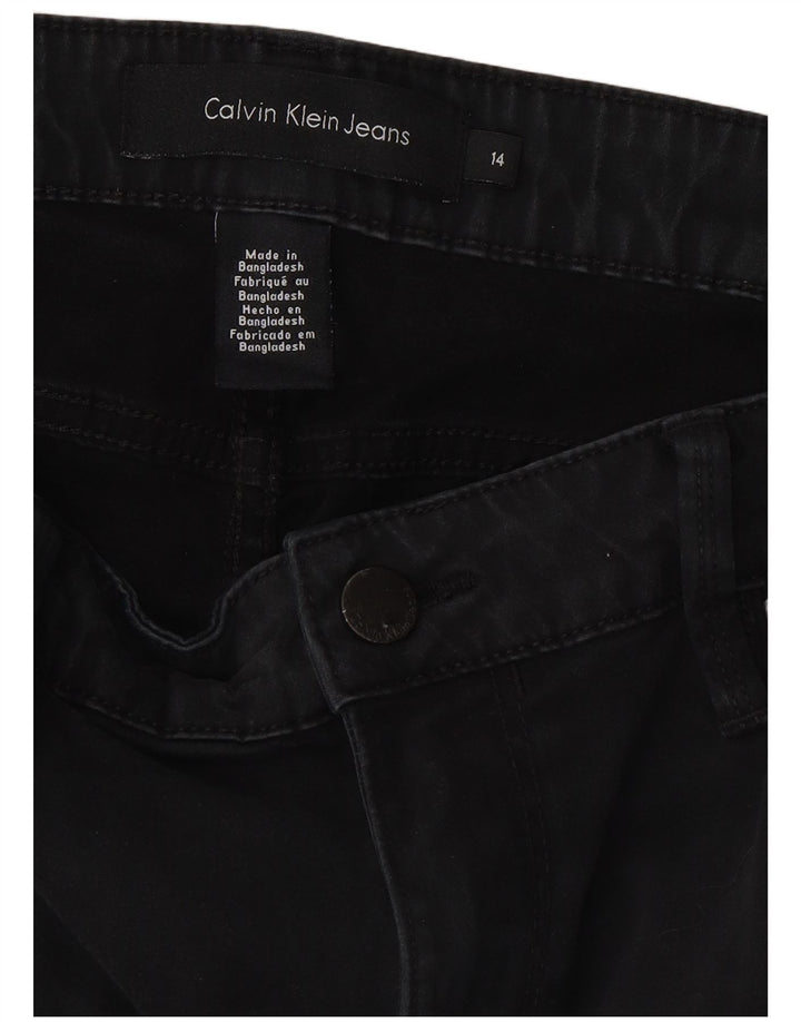 Blugi slim pentru femei CALVIN KLEIN US 14 XL W34 L32 bumbac negru