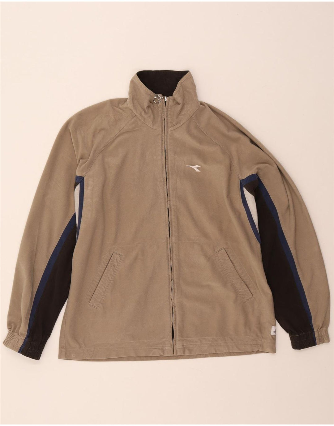 Jachetă de trening pentru bărbați Diadora UK 38 Medium Bej Poliester color bloc