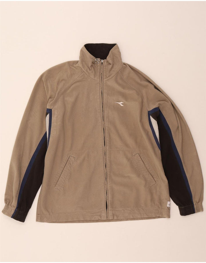 Jachetă de trening pentru bărbați Diadora UK 38 Medium Bej Poliester color bloc