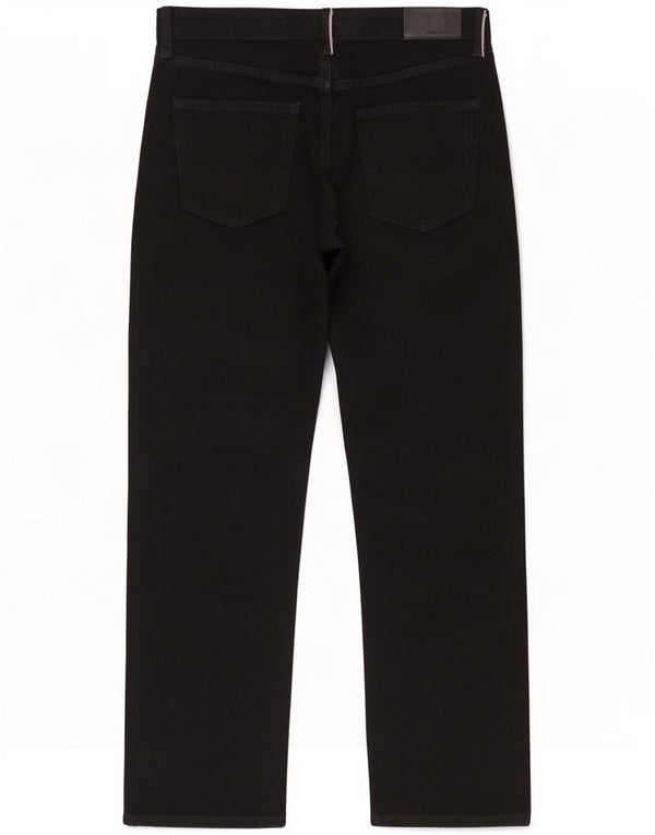 Marks & Spencer Mens Autograph Straight Jeans W32 L29 Black Cotton