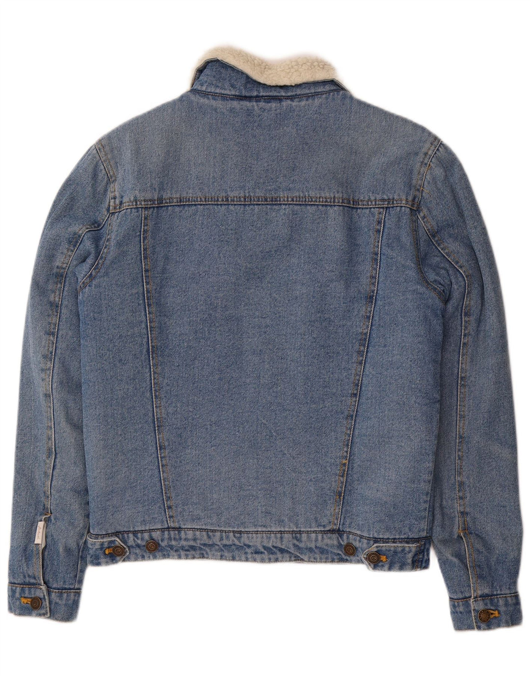 Jachetă de blugi Sherpa pentru femei Flatbush UK 10 Small Blue Poliester