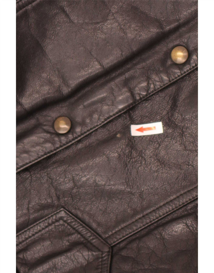 Jachetă de piele vintage pentru bărbați UK 40 Large Black