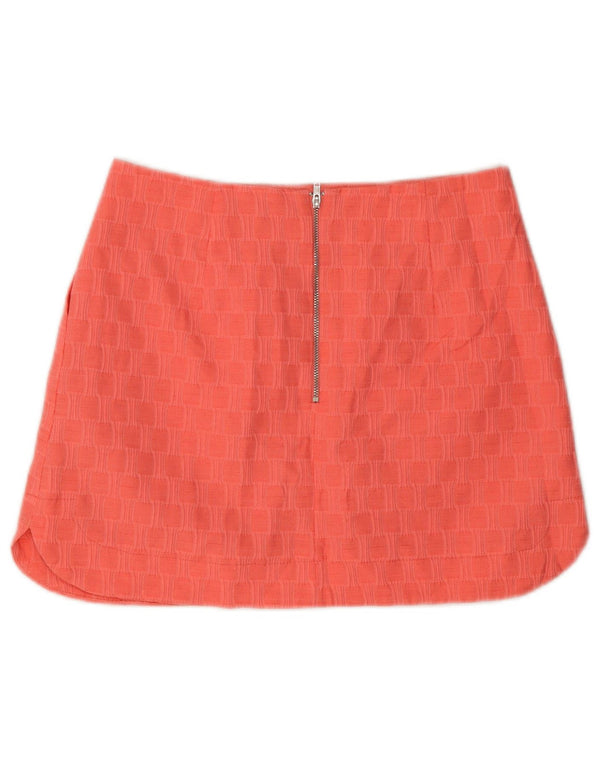 Fusta mini Topshop pentru femei UK 10 Small W28 Pink Geometric Poliester
