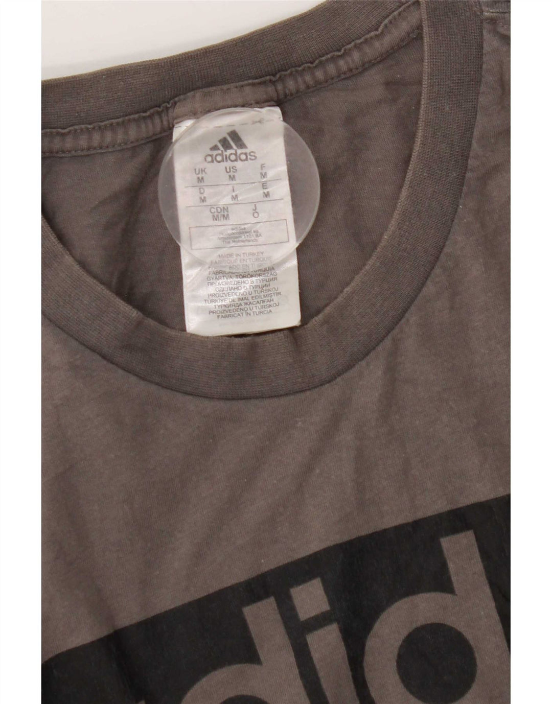 Tricou grafic pentru bărbați Adidas Top, bumbac, gri mediu